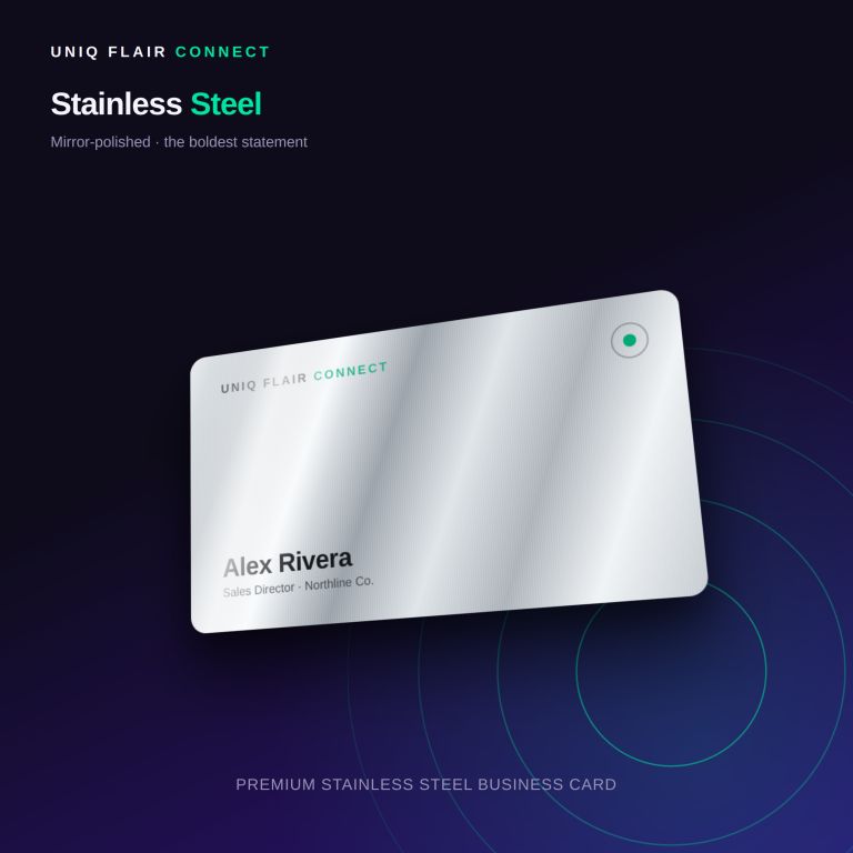 Stainless steel business card