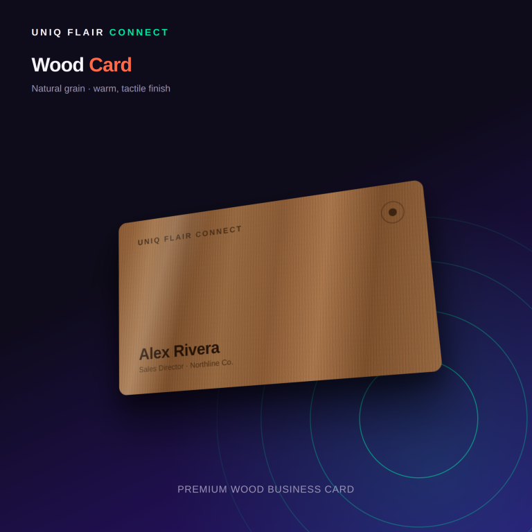 Wood business card